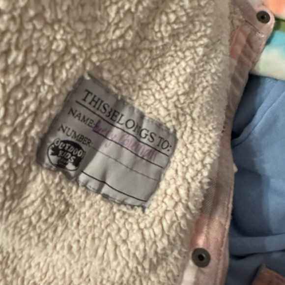 Kids Plaid Jean Jacket - Pink and Gray - Picture 5 of 7